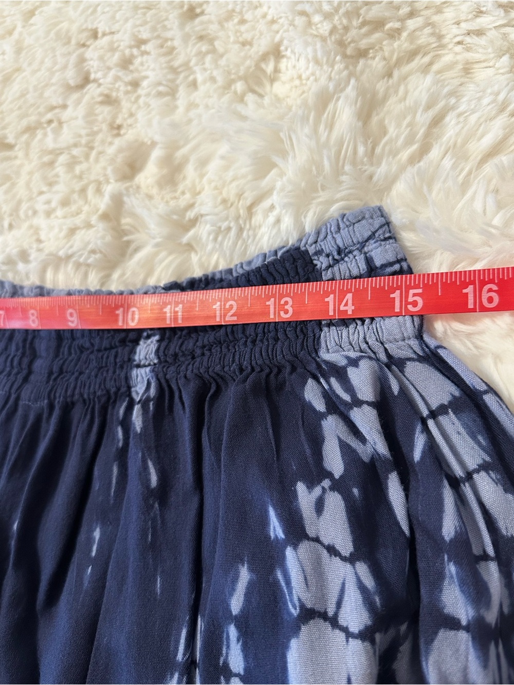 Boho Me Navy Tie Dye Wide Leg Culotte Pants Size M Boho Resort Beach - Picture 8 of 10